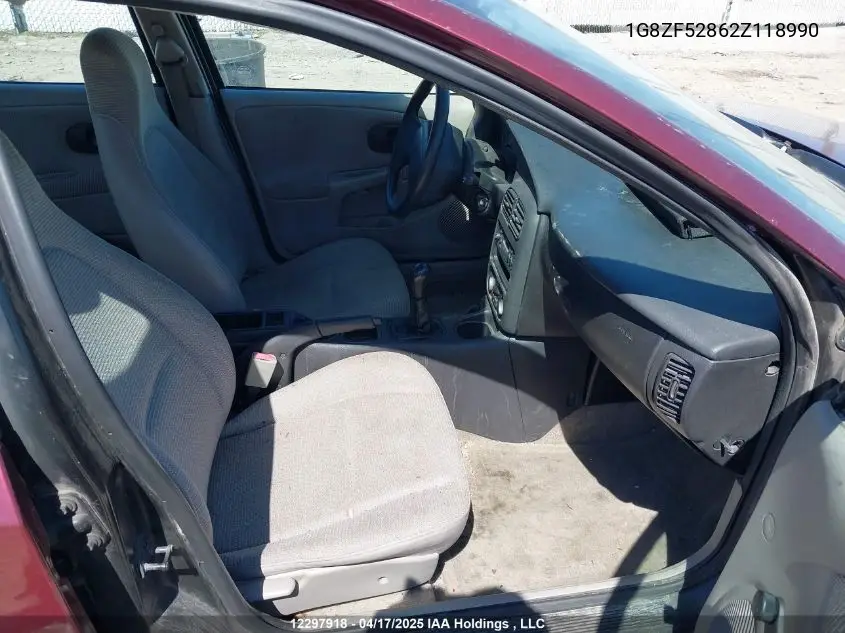 2002 Saturn Sl VIN: 1G8ZF52862Z118990 Lot: 12297918