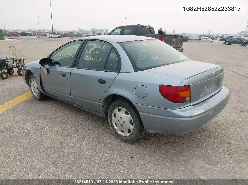 2002 Saturn Sl1 VIN: 1G8ZH52852Z233817 Lot: 20214819