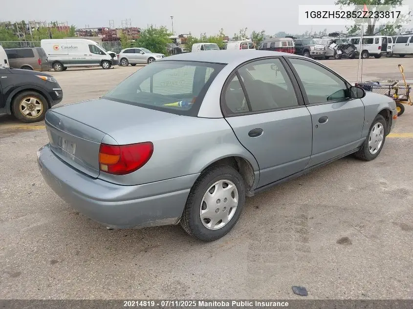 2002 Saturn Sl1 VIN: 1G8ZH52852Z233817 Lot: 20214819