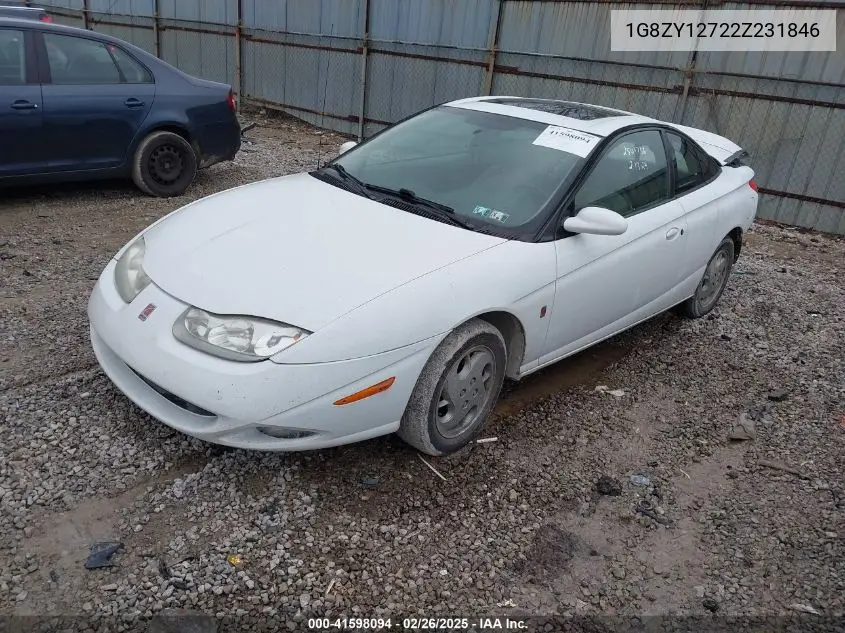 2002 Saturn S-Series Sc2 VIN: 1G8ZY12722Z231846 Lot: 41598094