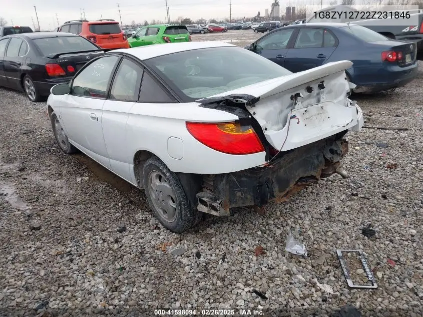 2002 Saturn S-Series Sc2 VIN: 1G8ZY12722Z231846 Lot: 41598094