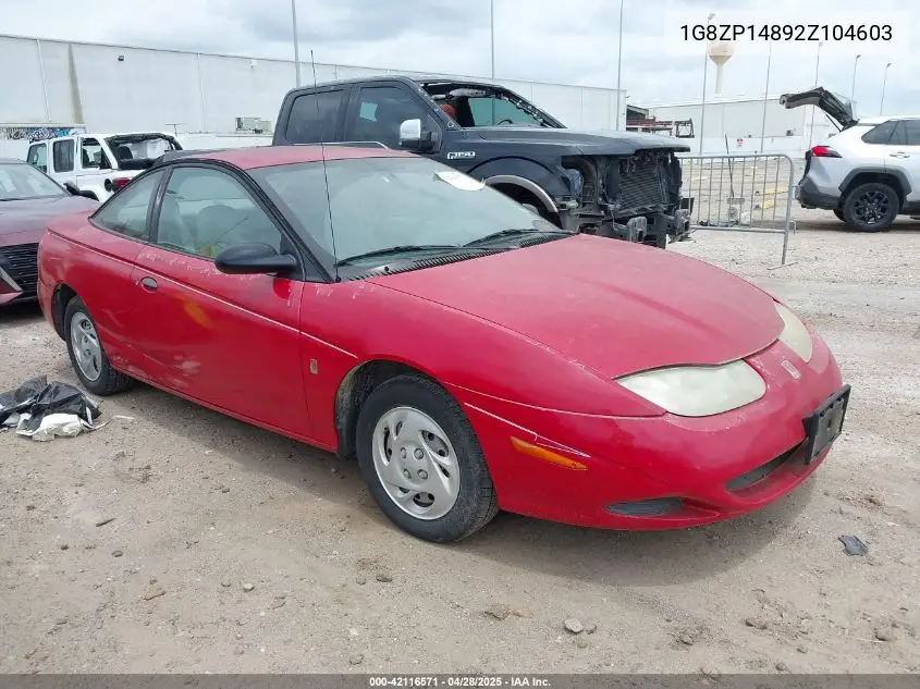 2002 Saturn S-Series Sc1 VIN: 1G8ZP14892Z104603 Lot: 42116571