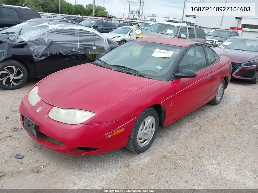 2002 Saturn S-Series Sc1 VIN: 1G8ZP14892Z104603 Lot: 42116571