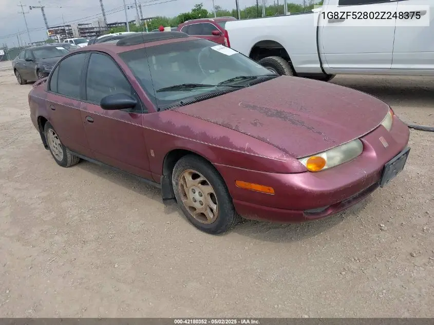2002 Saturn S-Series Sl VIN: 1G8ZF52802Z248375 Lot: 42180352