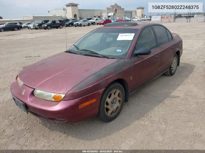 2002 Saturn S-Series Sl VIN: 1G8ZF52802Z248375 Lot: 42180352