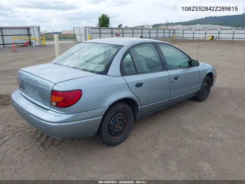 2002 Saturn S-Series Sl VIN: 1G8ZS52842Z289815 Lot: 42557607