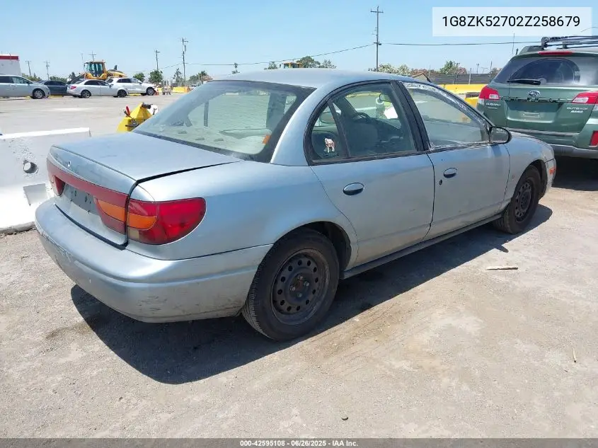2002 Saturn S-Series Sl2 VIN: 1G8ZK52702Z258679 Lot: 42595108