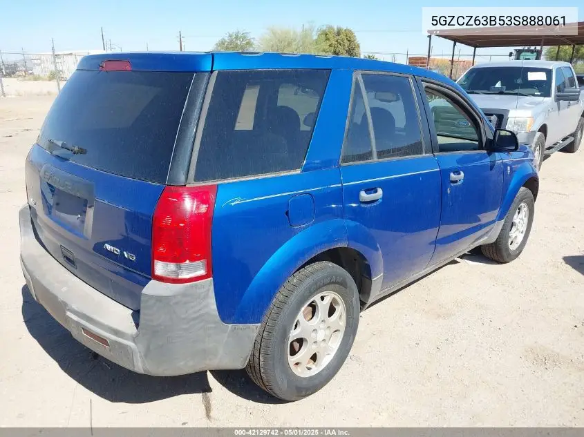2003 Saturn Vue V6 VIN: 5GZCZ63B53S888061 Lot: 42129742