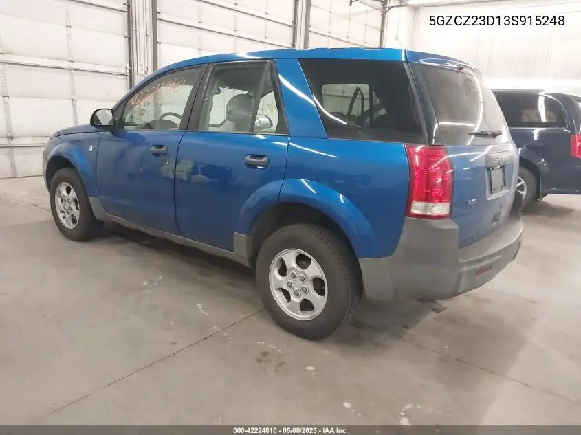 2003 Saturn Vue 4 Cyl VIN: 5GZCZ23D13S915248 Lot: 42224810
