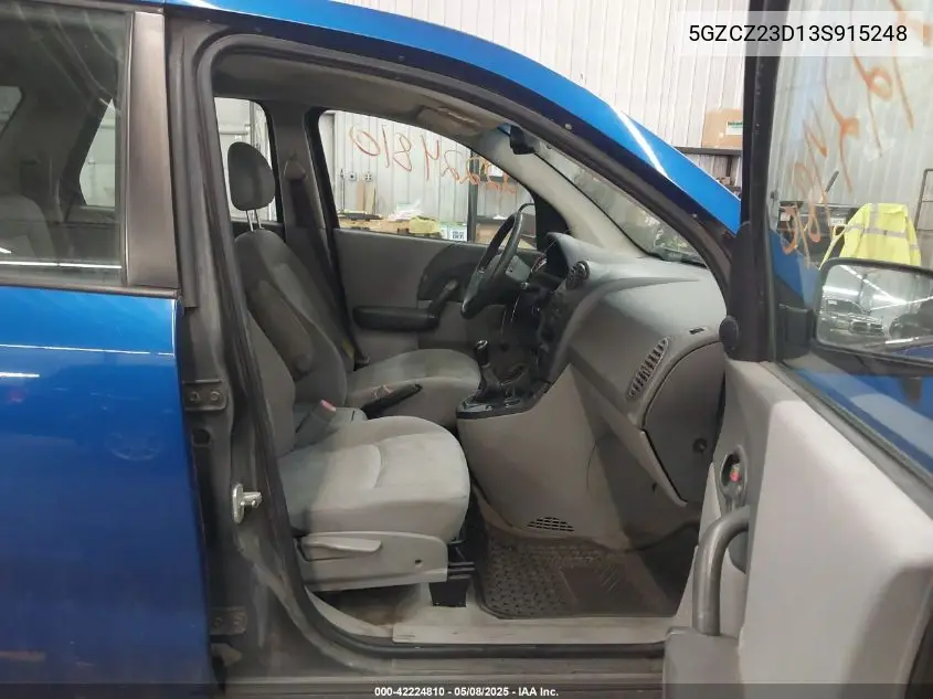 2003 Saturn Vue 4 Cyl VIN: 5GZCZ23D13S915248 Lot: 42224810