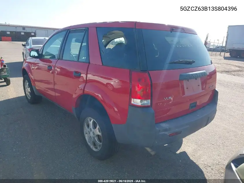 2003 Saturn Vue V6 VIN: 5GZCZ63B13S804396 Lot: 42519821
