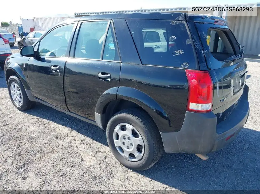 2003 Saturn Vue 4 Cyl VIN: 5GZCZ43D63S868293 Lot: 42547580