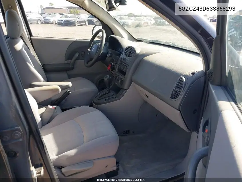 2003 Saturn Vue 4 Cyl VIN: 5GZCZ43D63S868293 Lot: 42547580