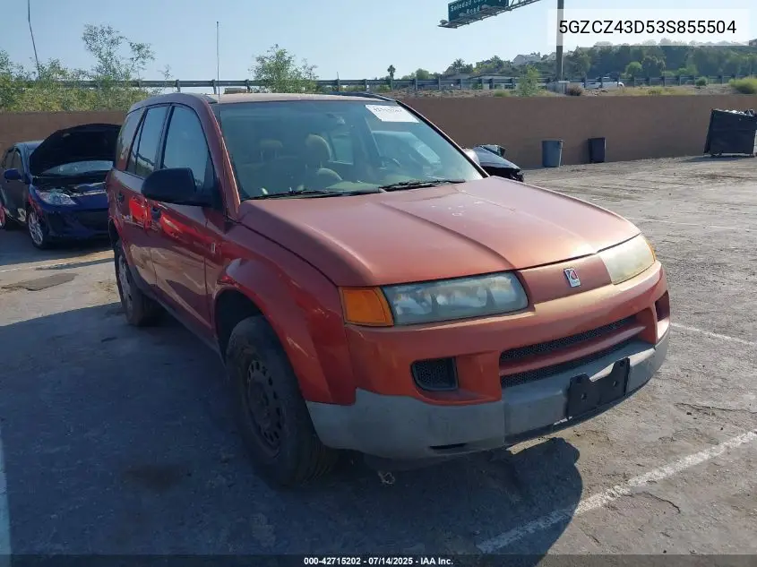 2003 Saturn Vue VIN: 5GZCZ43D53S855504 Lot: 42715202