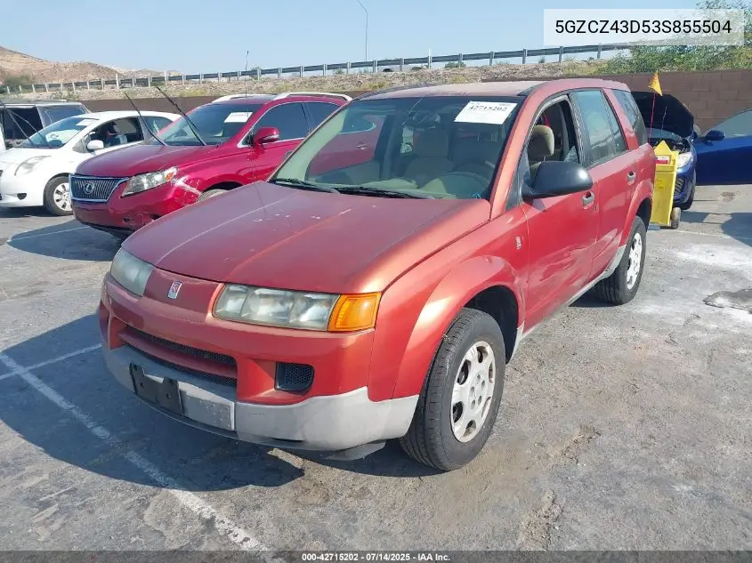 2003 Saturn Vue VIN: 5GZCZ43D53S855504 Lot: 42715202