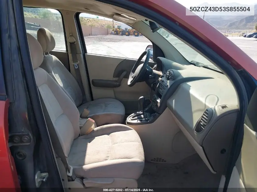 2003 Saturn Vue VIN: 5GZCZ43D53S855504 Lot: 42715202