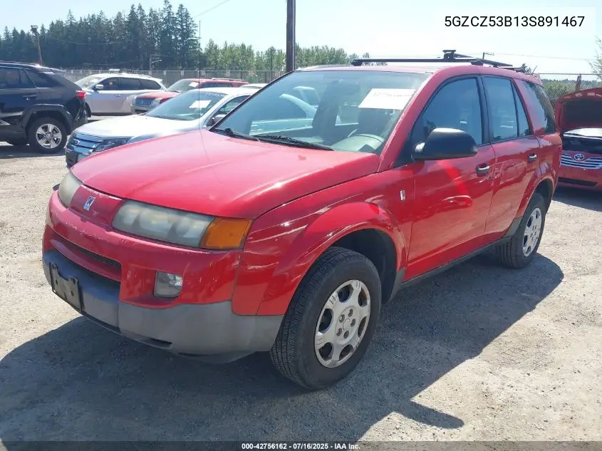2003 Saturn Vue V6 VIN: 5GZCZ53B13S891467 Lot: 42756162