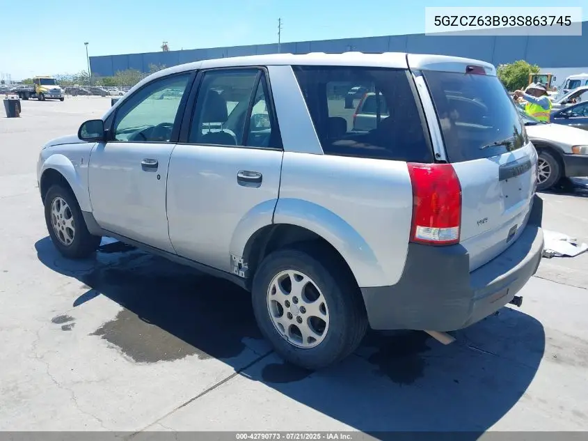 2003 Saturn Vue V6 VIN: 5GZCZ63B93S863745 Lot: 42790773
