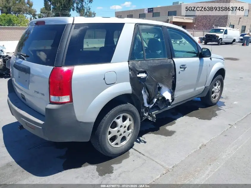 2003 Saturn Vue V6 VIN: 5GZCZ63B93S863745 Lot: 42790773