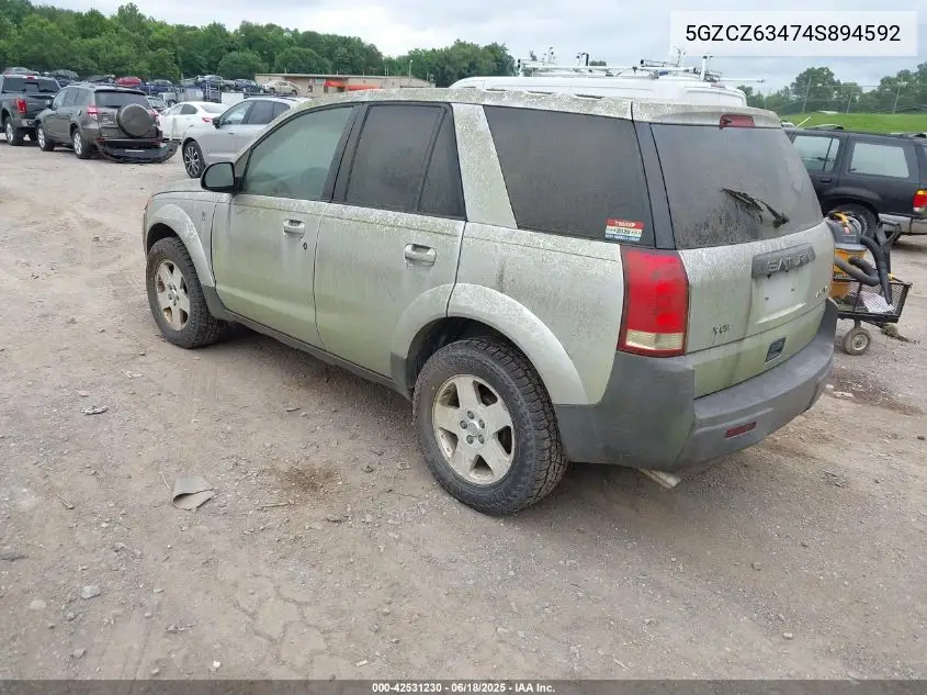 2004 Saturn Vue V6 VIN: 5GZCZ63474S894592 Lot: 42531230