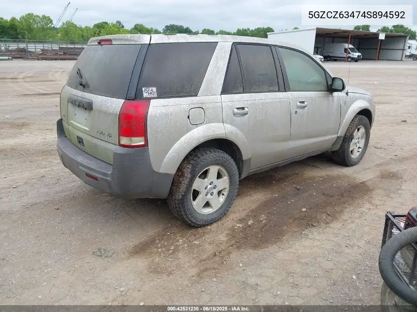 2004 Saturn Vue V6 VIN: 5GZCZ63474S894592 Lot: 42531230