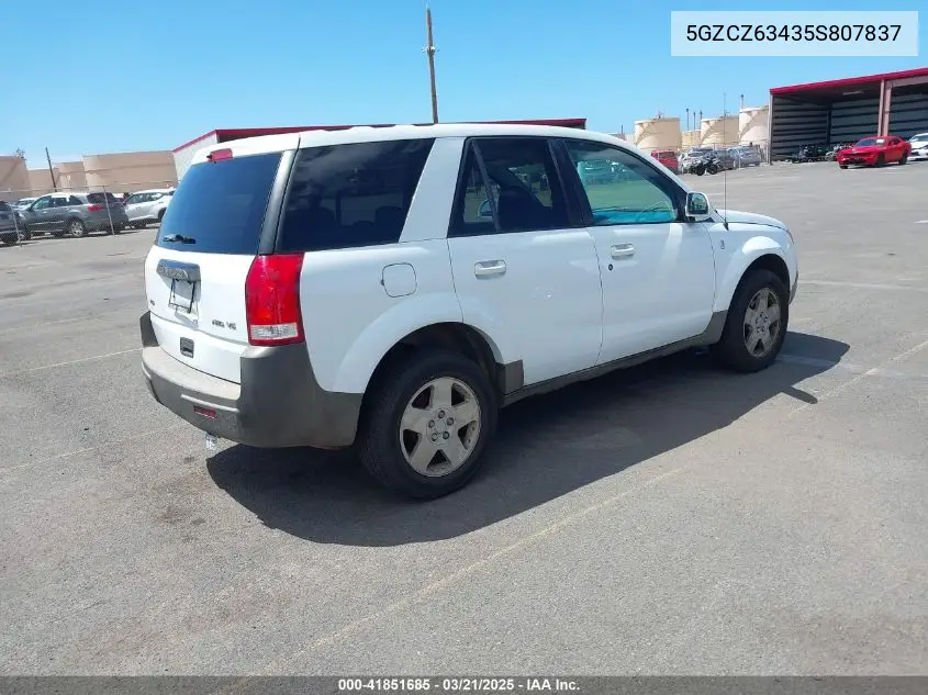 2005 Saturn Vue V6 VIN: 5GZCZ63435S807837 Lot: 41851685