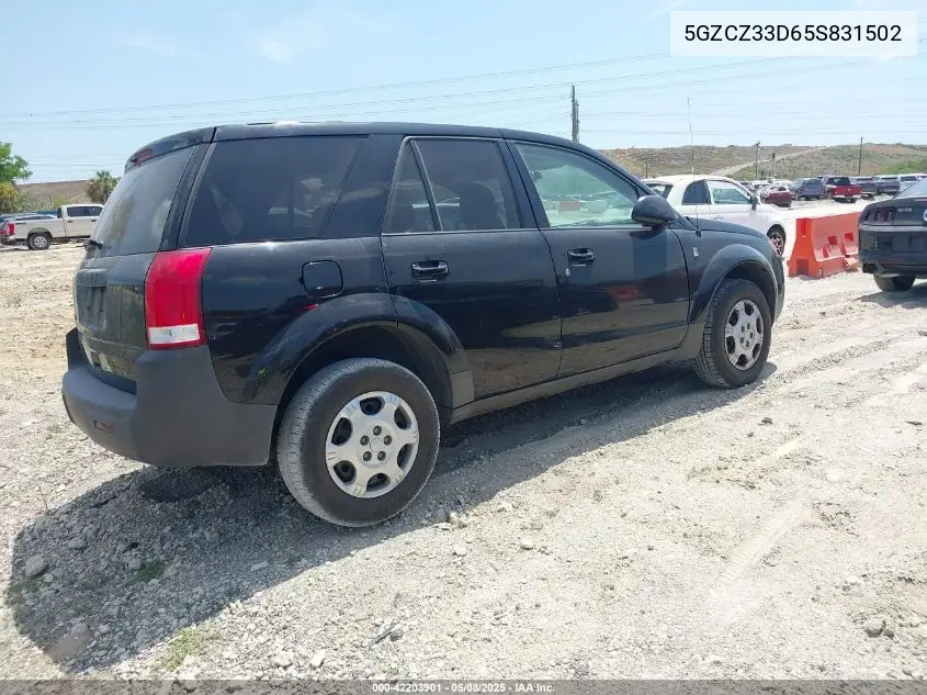 2005 Saturn Vue 4 Cyl VIN: 5GZCZ33D65S831502 Lot: 42203901