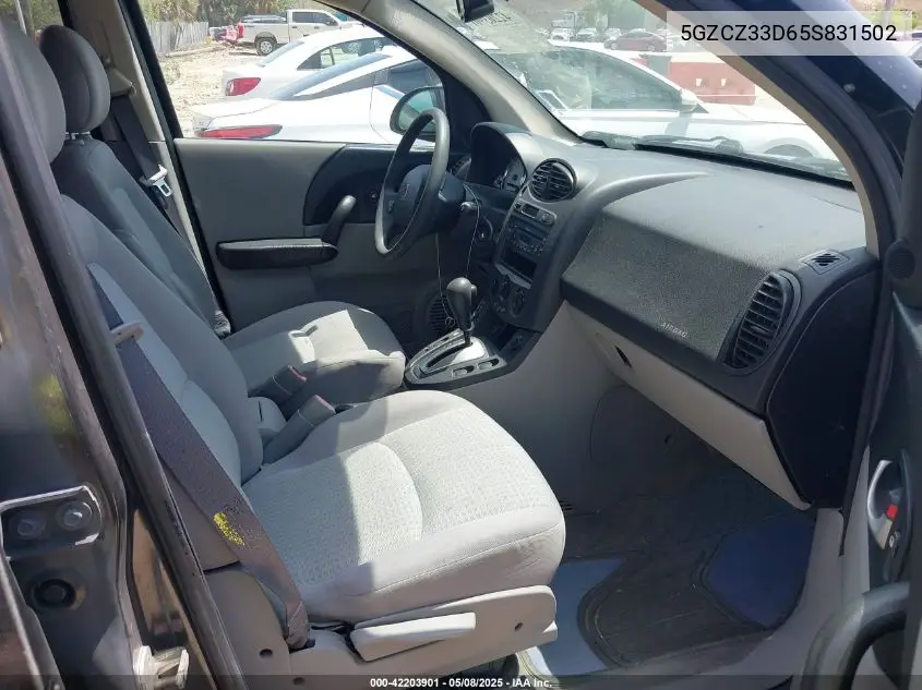 2005 Saturn Vue 4 Cyl VIN: 5GZCZ33D65S831502 Lot: 42203901