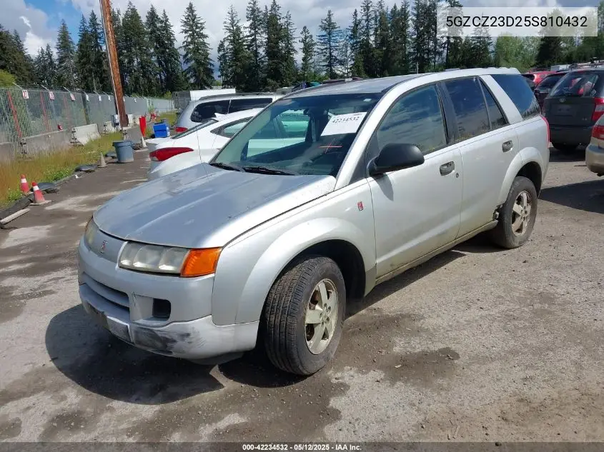 2005 Saturn Vue 4 Cyl VIN: 5GZCZ23D25S810432 Lot: 42234532