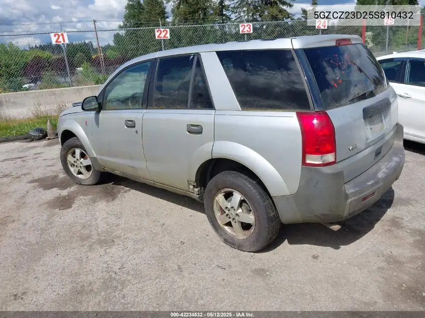 2005 Saturn Vue 4 Cyl VIN: 5GZCZ23D25S810432 Lot: 42234532