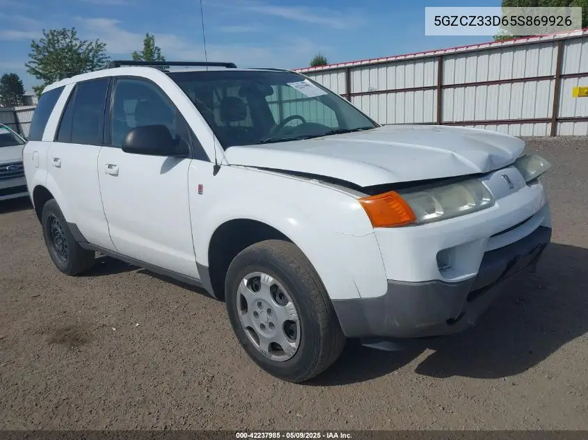 2005 Saturn Vue 4 Cyl VIN: 5GZCZ33D65S869926 Lot: 42237985