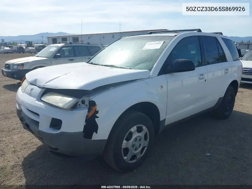 2005 Saturn Vue 4 Cyl VIN: 5GZCZ33D65S869926 Lot: 42237985
