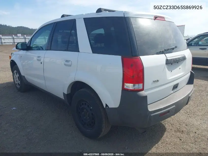 2005 Saturn Vue 4 Cyl VIN: 5GZCZ33D65S869926 Lot: 42237985