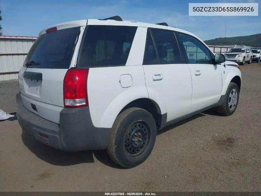 2005 Saturn Vue 4 Cyl VIN: 5GZCZ33D65S869926 Lot: 42237985