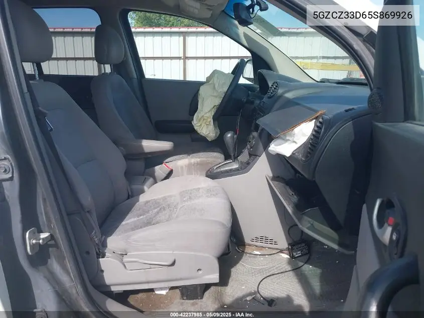 2005 Saturn Vue 4 Cyl VIN: 5GZCZ33D65S869926 Lot: 42237985