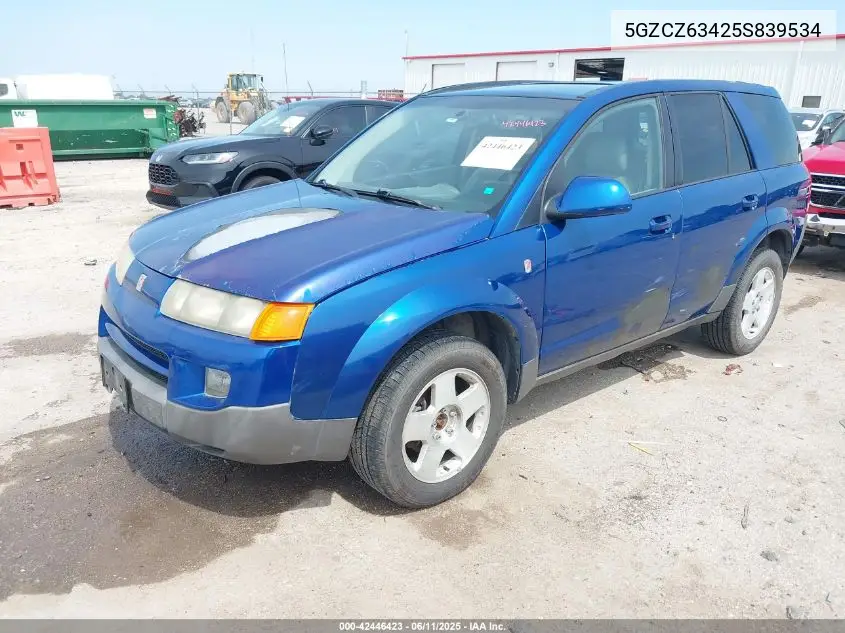 2005 Saturn Vue V6 VIN: 5GZCZ63425S839534 Lot: 42446423