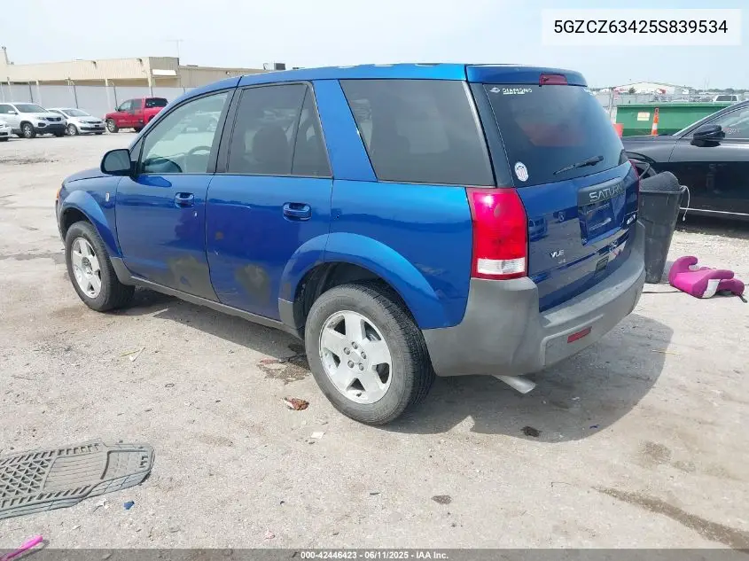 2005 Saturn Vue V6 VIN: 5GZCZ63425S839534 Lot: 42446423