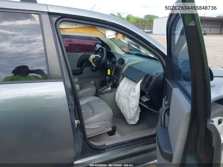2005 Saturn Vue V6 VIN: 5GZCZ63445S848736 Lot: 42482523