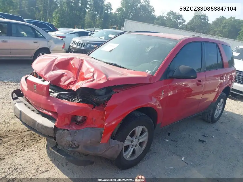 2005 Saturn Vue 4 Cyl VIN: 5GZCZ33D85S847104 Lot: 42585053