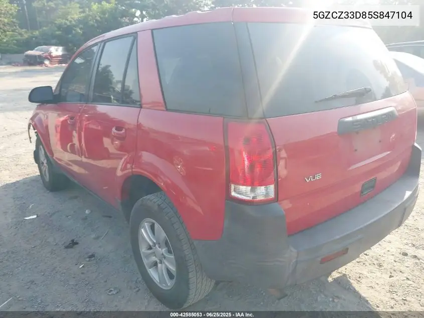 2005 Saturn Vue 4 Cyl VIN: 5GZCZ33D85S847104 Lot: 42585053