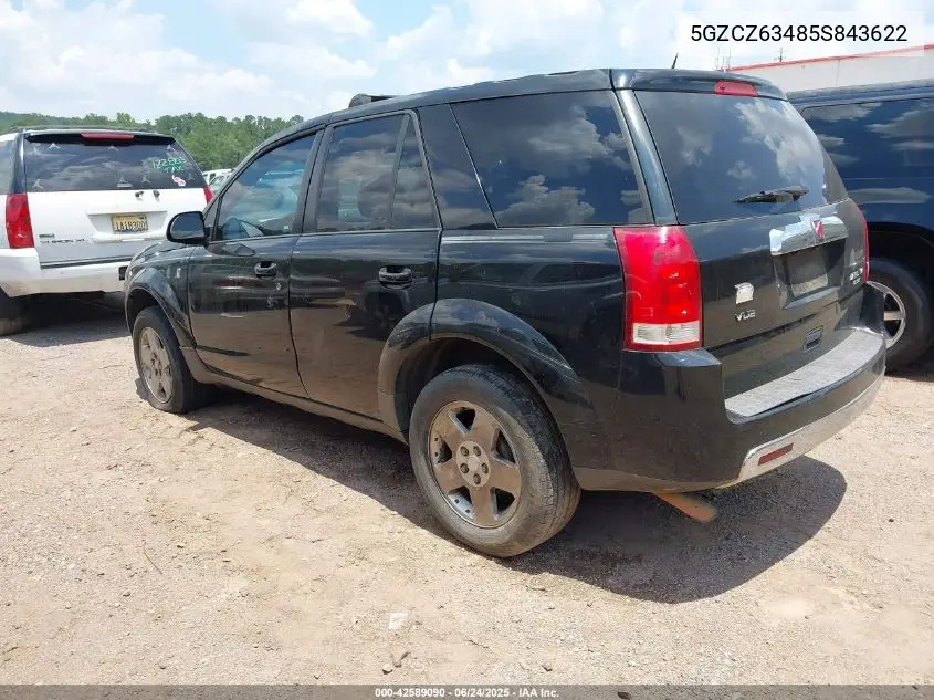 2005 Saturn Vue V6 VIN: 5GZCZ63485S843622 Lot: 42589090