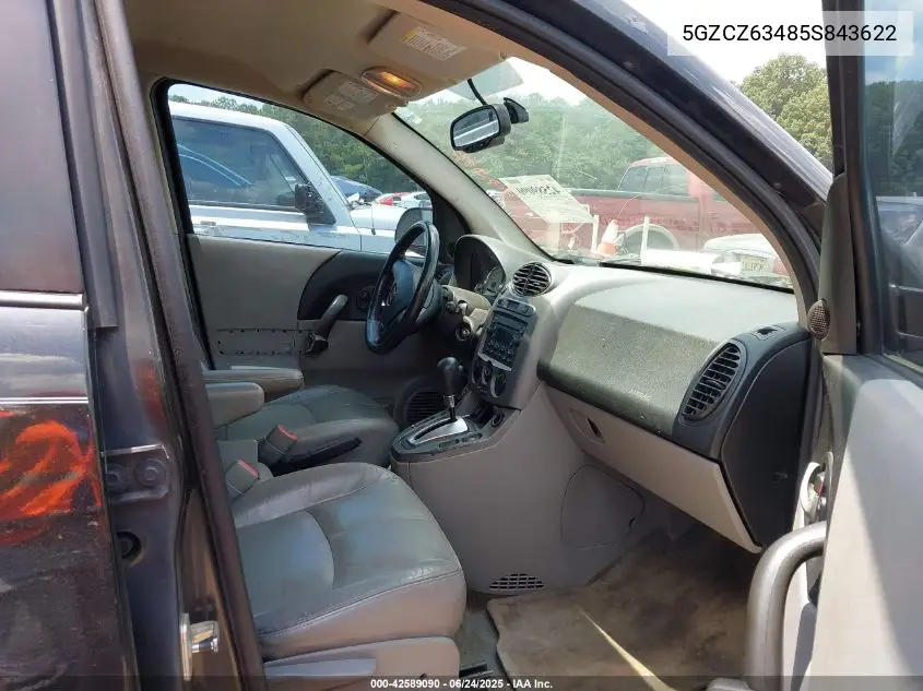 2005 Saturn Vue V6 VIN: 5GZCZ63485S843622 Lot: 42589090