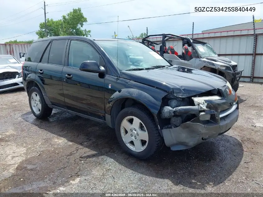 2005 Saturn Vue V6 VIN: 5GZCZ53425S840449 Lot: 42624545