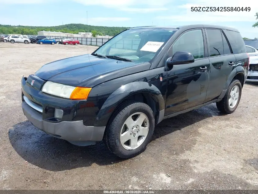 2005 Saturn Vue V6 VIN: 5GZCZ53425S840449 Lot: 42624545