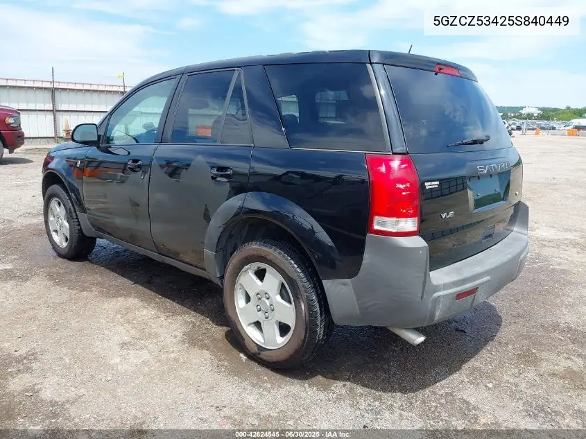 2005 Saturn Vue V6 VIN: 5GZCZ53425S840449 Lot: 42624545