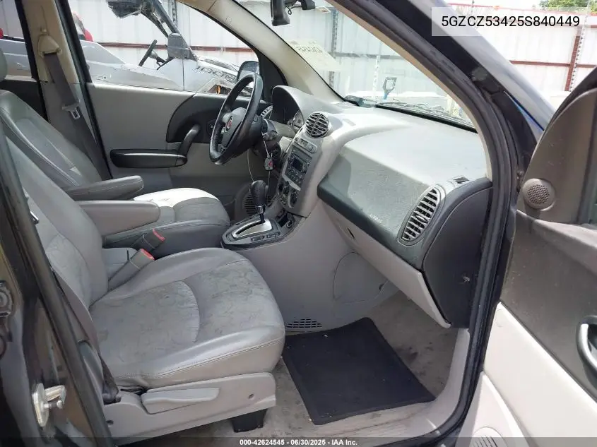 2005 Saturn Vue V6 VIN: 5GZCZ53425S840449 Lot: 42624545