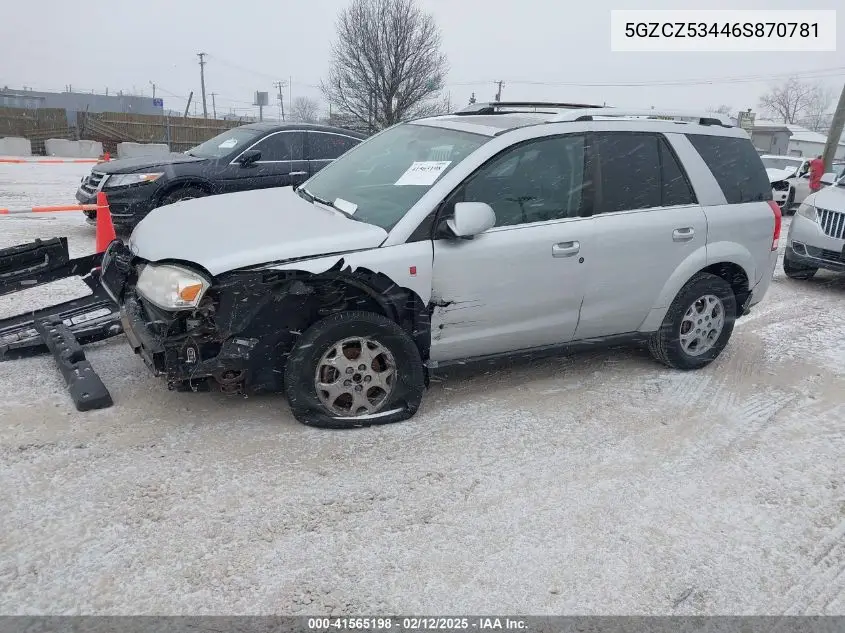 2006 Saturn Vue V6 VIN: 5GZCZ53446S870781 Lot: 41565198