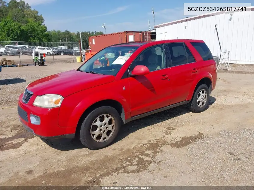 2006 Saturn Vue V6 VIN: 5GZCZ53426S817741 Lot: 42050360
