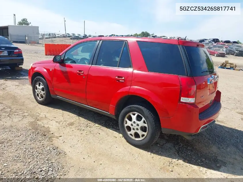 2006 Saturn Vue V6 VIN: 5GZCZ53426S817741 Lot: 42050360