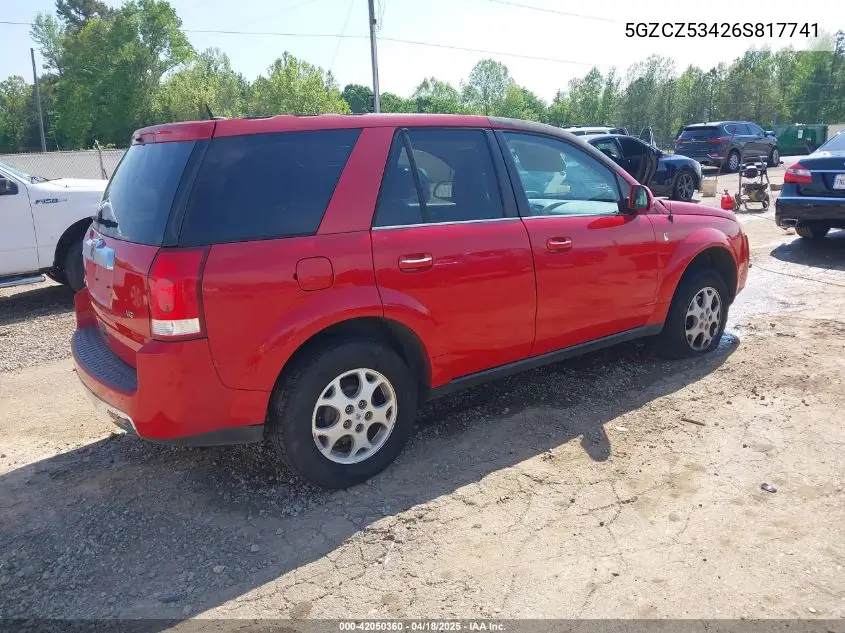 2006 Saturn Vue V6 VIN: 5GZCZ53426S817741 Lot: 42050360